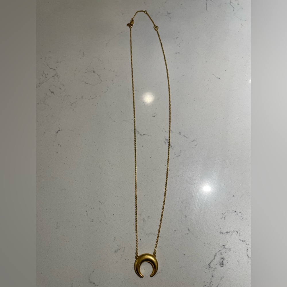 Madewell Chunky Crescent Moon Necklace
